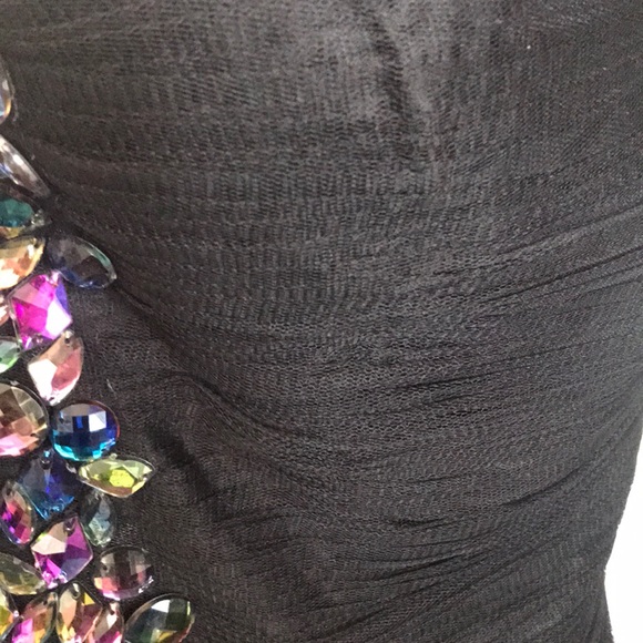 Hoco or holiday dress- black with beading - Picture 7 of 7